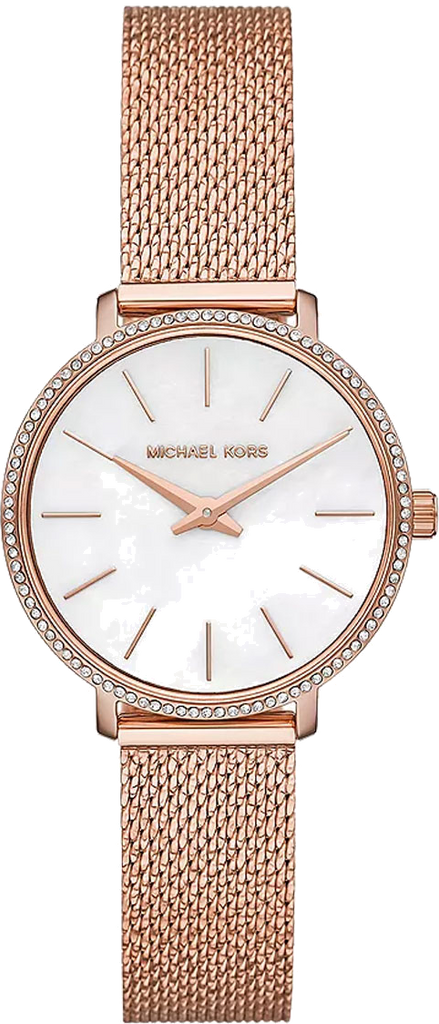 Michael Kors Pyper Quartz Mother of Pearl White Dial Rose Gold Mesh Strap Watch For Women - MK4588 Buy Now By Michael Kors