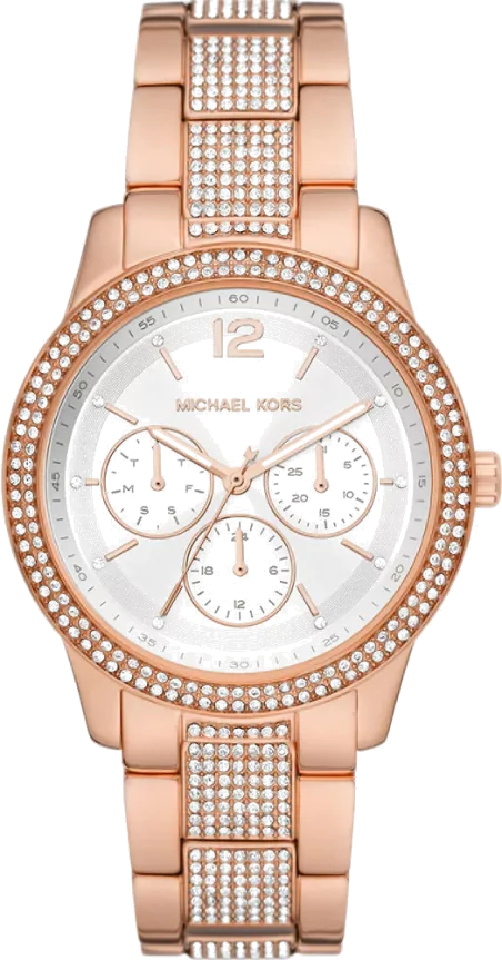 Michael Kors Tibby Chronograph White Dial Rose Gold Steel Strap Watch For Men - MK7293 Buy Now By Michael Kors