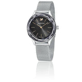 Swarovski Octea Nova Black Dial Silver Mesh Bracelet Watch for Women - 5430420 Buy Now By Swarovski