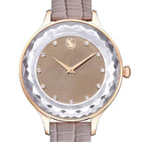 Swarovski Octea Nova Beige Dial Grey Leather Strap Watch for Women - 5649999 Buy Now By Swarovski