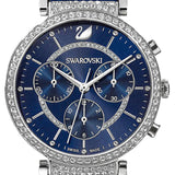 Swarovski Passage Chrono Crystal Blue Dial Blue Leather Strap Watch for Women - 5580342 Buy Now By Swarovski