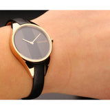 Calvin Klein Rebel Black Dial Black Leather Strap Watch for Women - K8P236C1 Buy Now By Calvin Klein