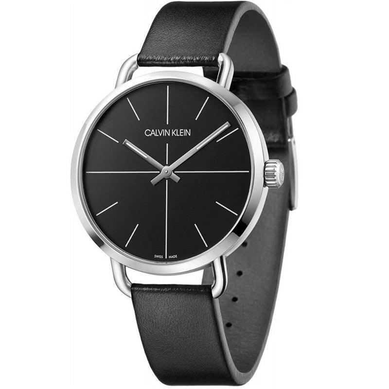 Calvin Klein Evan Black Dial Black Leather Strap Watch for Men - K7B211CZ Buy Now By Calvin Klein