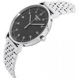 Tissot Everytime Large Black Dial Silver Mesh Bracelet Watch For Men - T109.610.11.077.00 Buy Now By Tissot