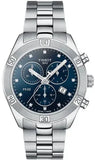 Tissot PR 100 Sport Chic Chronograph Diamonds Blue Dial Silver Steel Strap Watch for Women - T101.917.11.046.00 Buy Now By Tissot