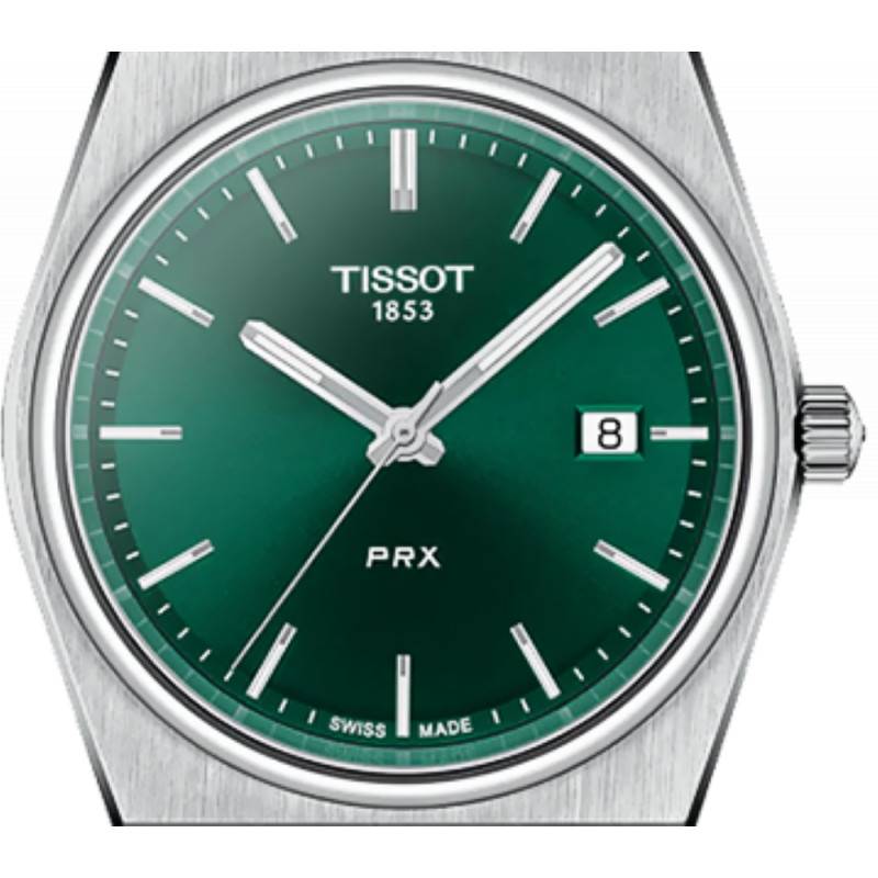 Tissot PRX Green Dial Silver Steel Strap Watch For Men - T137.410.11.091.00 Buy Now By Tissot