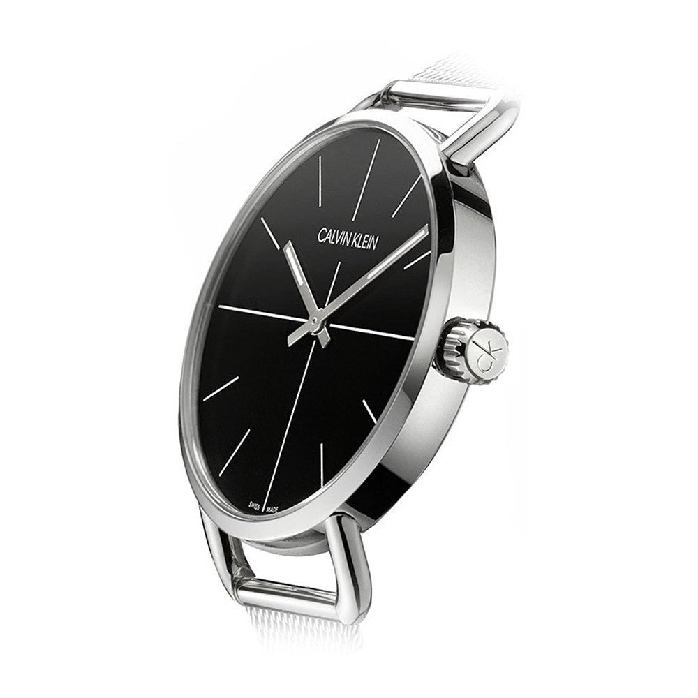 Calvin Klein Even Black Dial Silver Mesh Bracelet Watch for Women - K7B21121 Buy Now By Calvin Klein