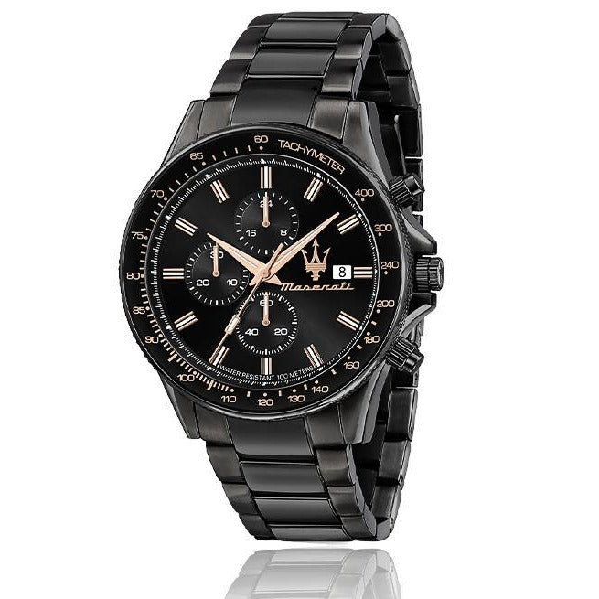 Maserati SFIDA Chronograph Black Dial Black Steel Strap Watch For Men - R8873640011 Buy Now By Maserati