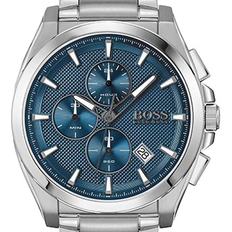 Hugo Boss Grandmaster Blue Dial Silver Steel Strap Watch for Men - 1513884 Buy Now By Hugo Boss