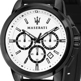 Maserati Successo 44mm White Dial Black Silicone Strap Watch For Men - R8871621010 Buy Now By Maserati