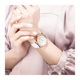 Swarovski Citra Sphere Chrono White Dial White Leather Strap Watch for Women - 5080602 Buy Now By Swarovski