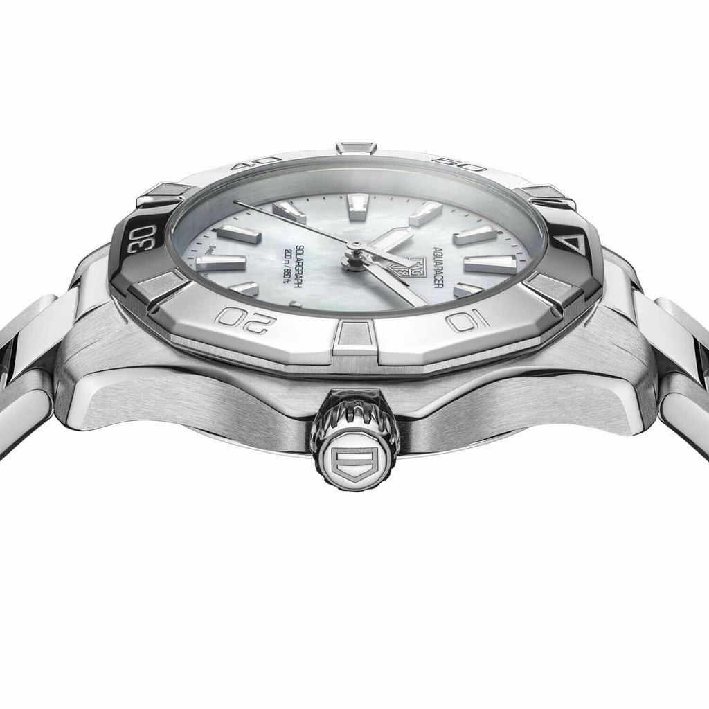 Tag Heuer Aquaracer Mother of Pearl Dial Silver Steel Strap Watch for Women - WBD131A.BA0748 Buy Now By Tag Heuer