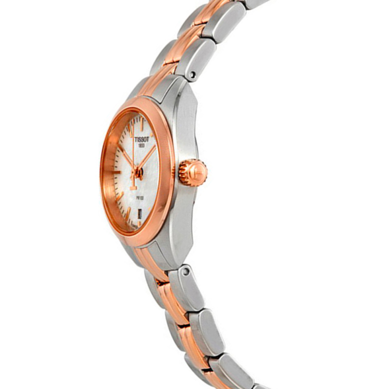 Tissot T Classic PR100 Mother of Pearl Dial Two Tone Steel Strap Watch for Women - T101.010.22.111.01 Buy Now By Tissot