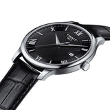 Tissot T Classic Tradition Quartz Black Dial Black Leather Strap Watch For Men - T063.610.16.058.00 Buy Now By Tissot