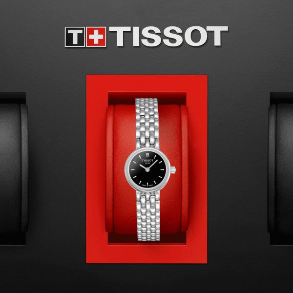 Tissot T Lady Lovely Black Dial Silver Steel Strap Watch For Women - T058.009.11.051.00 Buy Now By Tissot