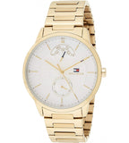 Tommy Hilfiger Hunter White Dial Gold Steel Strap Watch for Men - 1791609 Buy Now By Tommy Hilfiger