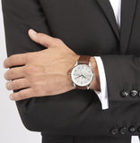 Hugo Boss Navigator White Dial Brown Leather Strap Watch for Men - 1513495 Buy Now By Hugo Boss