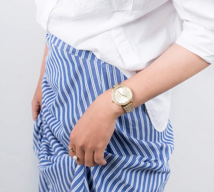 Michael Kors Melissa Quartz Gold Dial Gold Steel Strap Watch for Women - MK4368 Buy Now By Michael Kors