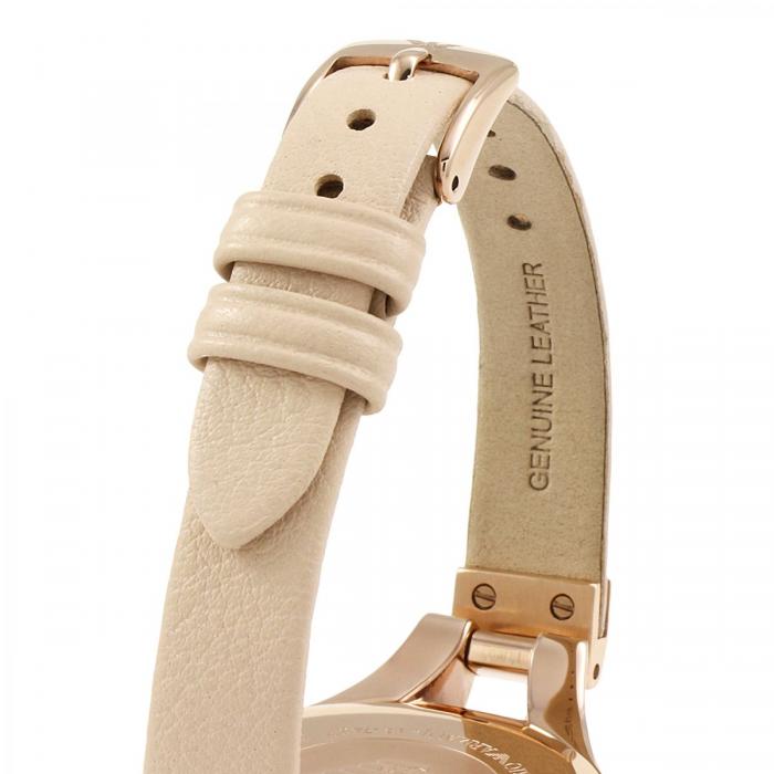 Emporio Armani Chiara Quartz Crystals White Dial Rose Gold Leather Strap Watch For Women - AR7437 Buy Now By Emporio Armani