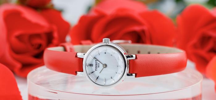 Tissot Lovely Round Mother of Pearl Dial Red Leather Strap Watch for Women - T140.009.16.111.00 Buy Now By Tissot