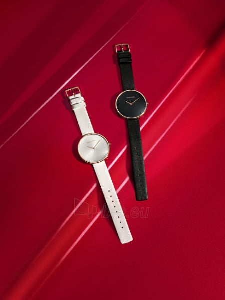 Calvin Klein Full Moon Black Dial Black Leather Strap Watch for Women - K8Y236C1 Buy Now By Calvin Klein