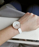 Calvin Klein Rise White Dial White Leather Strap Watch for Women - K7A236LH Buy Now By Calvin Klein