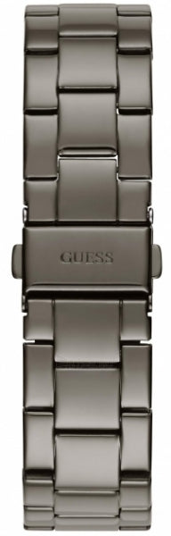 Guess G Twist Diamonds Purple Dial Black Steel Strap Watch For Women - W1201L4 Buy Now By Guess
