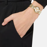 Versace Mini Virtus Quartz White Dial Gold Steel Strap Watch For Men - VET300221 Buy Now By Versace