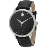 Movado 1881 Automatic Black Dial Black Leather Strap Watch for Men - 606873 Buy Now By Movado
