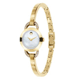 Movado Rondiro Mother of Pearl Dial Gold Steel Strap Watch For Women - 0606889 Buy Now By Movado