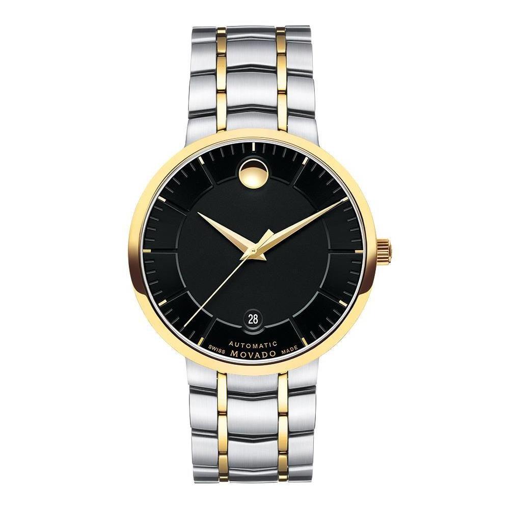 Movado 1881 Automatic Black Dial Two Tone Steel Strap Watch For Men - 0606916 Buy Now By Movado