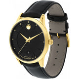 Movado 1881 Automatic Black Dial Black Leather Strap Watch For Men - 606875 Buy Now By Movado
