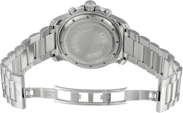 Movado Series 800 Chronograph Black Dial Silver Steel Strap Watch For Men - 2600110 Buy Now By Movado