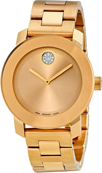 Movado Bold Rose Gold Dial Rose Gold Steel Strap Watch for Women - 3600086 Buy Now By Movado