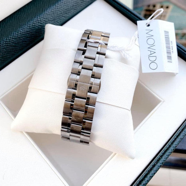 Movado Heritage Calendoplan Black Dial Silver Steel Strap Watch For Men - 3650095 Buy Now By Movado