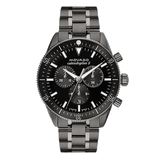 Movado Heritage Calendoplan Chronograph Black Dial Black Steel Strap Watch For Men - 3650125 Buy Now By Movado
