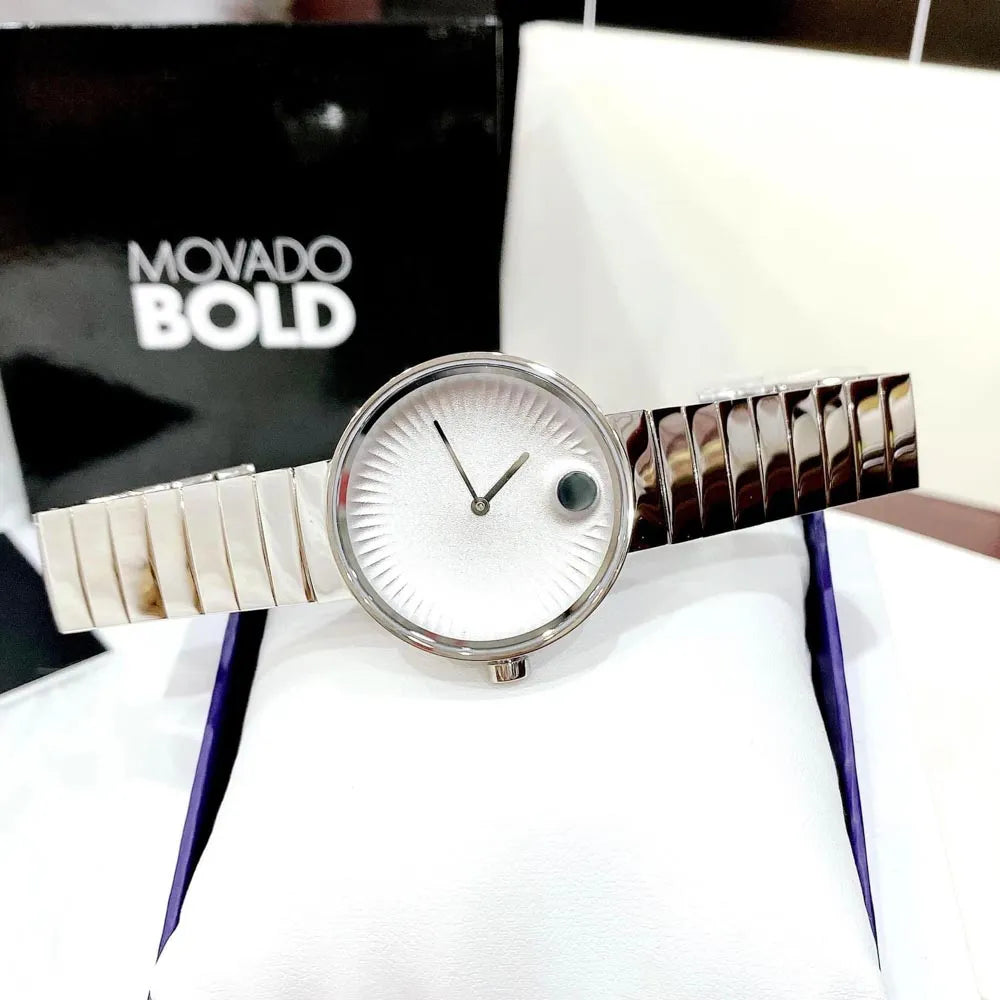 Movado Edge Silver Dial Silver Steel Strap Watch for Women - 3680012 Buy Now By Movado