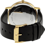 Movado TC Silver Dial Black Leather Strap Watch For Men - 606695 Buy Now By Movado