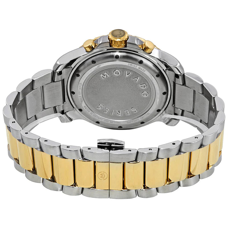 Movado Series 800 Chronograph Green Dial Two Tone Steel Strap Watch For Men - 2600148 Buy Now By Movado