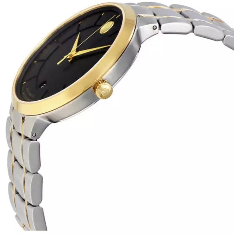 Movado 1881 Automatic Black Dial Two Tone Steel Strap Watch For Men - 0606916 Buy Now By Movado