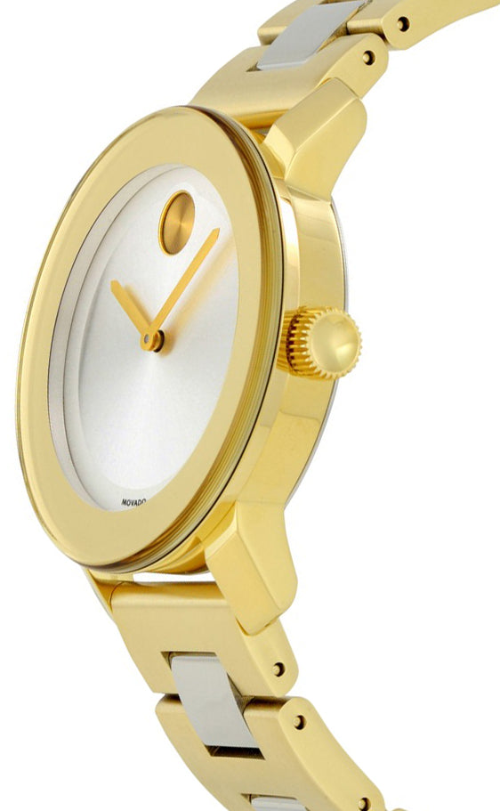Movado Bold Silver Dial Two Tone Steel Strap Watch for Women - 3600129 Buy Now By Movado