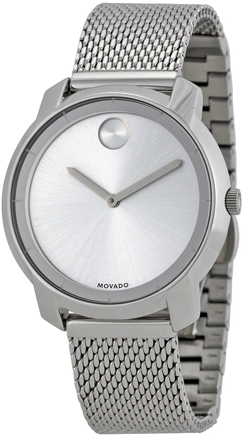 Movado Bold Silver Dial Silver Mesh Bracelet Watch For Men - 3600260 Buy Now By Movado