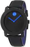 Movado Bold TR90 Black Dial Black Leather Strap Watch For Men - 3600307 Buy Now By Movado