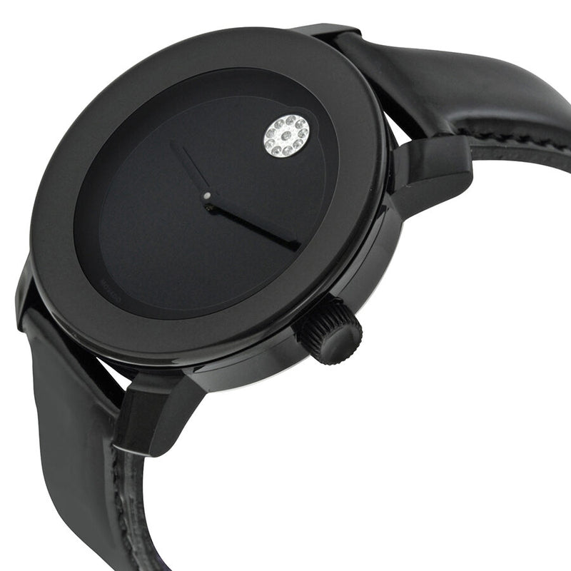 Movado Bold Black Dial Black Leather Strap Watch for Women - 3600483 Buy Now By Movado