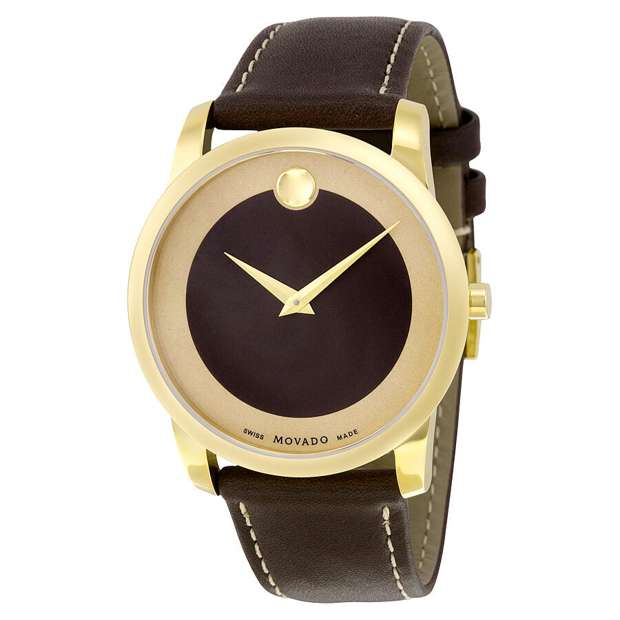 Movado Museum Classic Brown Dial Brown Leather Strap Watch For Men - 0606880 Buy Now By Movado