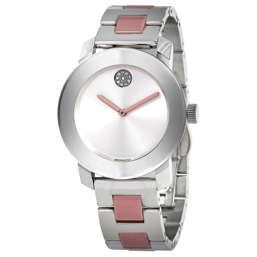 Movado Bold Silver Dial Two Tone Steel Strap Watch for Women - 3600702 Buy Now By Movado
