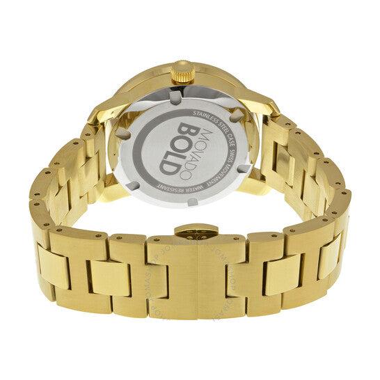 Movado Bold Diamonds Gold Dial Gold Steel Strap Watch for Women - 3600150 Buy Now By Movado