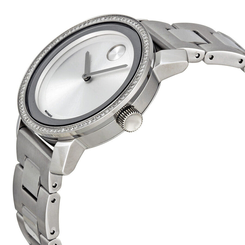 Movado Bold Diamonds Silver Dial Silver Steel Strap Watch for Women - 3600149 Buy Now By Movado