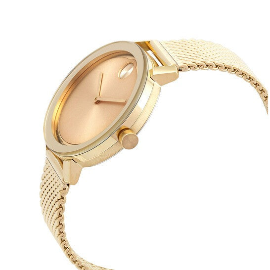 Movado Bold Gold Dial Gold Mesh Bracelet Watch for Women - 3600242 Buy Now By Movado