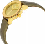 Movado Bold Gold Dial Brown Leather Strap Watch for Women - 3600437 Buy Now By Movado
